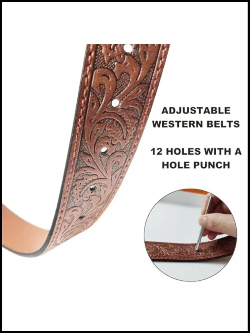 Western Belt for Belt Buckle 1.5
